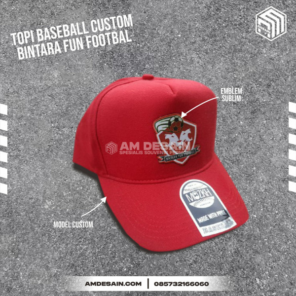 Topi Baseball Custom Bintara Fun Football